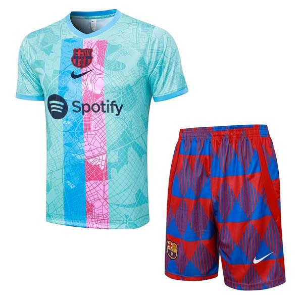 Trikot Entrainement Barcelona Komplett Set 2023-24 Grün